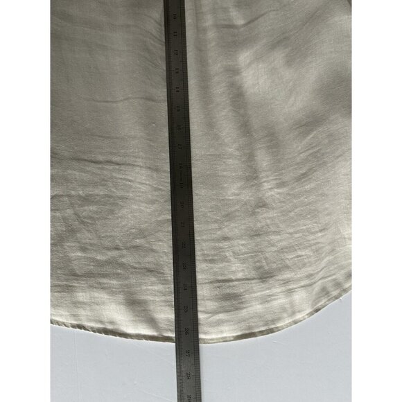 Malvin I love Linen Germany Womens Blouse L Tan‎ 100% Linen Crochet Boho Peasant - Picture 12 of 13